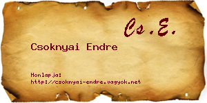 Csoknyai Endre névjegykártya